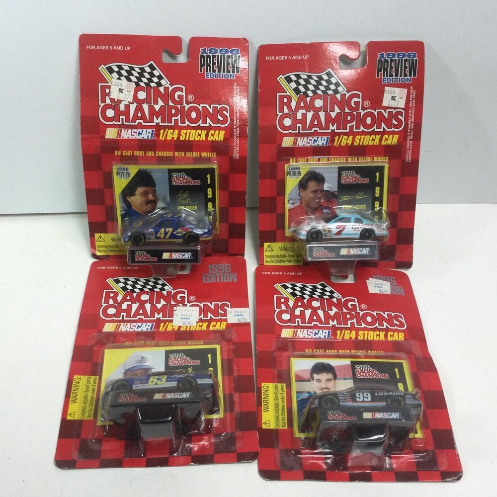 1996 Racing Champions 1/64 Stock Car‎ #47 #7 #63 #99 Fuller Reeves Markham Allen
